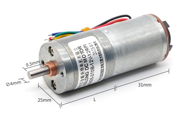 6v 12v 25mm Brushed DC Gear Motor Encoder JGA25-370B Wysoki moment obrotowy 25mm Brushed DC Gear Motor 10