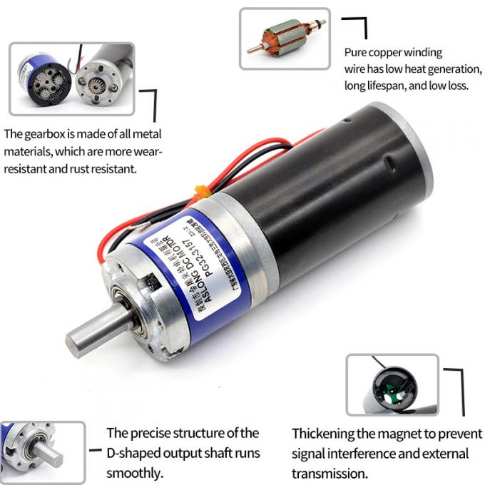 12V/24V PG32-3157 Mikromotor do sprzętu planetarnego 24V DC 16