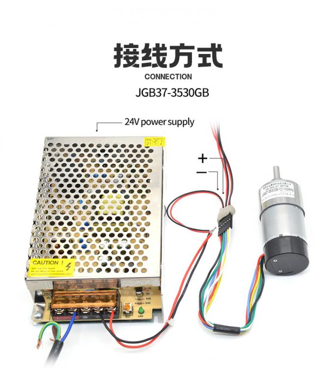 Silnik z wałkiem mimośrodowym o wysokim momencie obrotowym 1600 obr./min 37 mm Osłona ochronna enkodera Halla 12