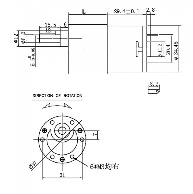 JGB37-3429 12V/24V motor prądu stałego 12V inteligentny robot, motor prądu stałego 24v 2