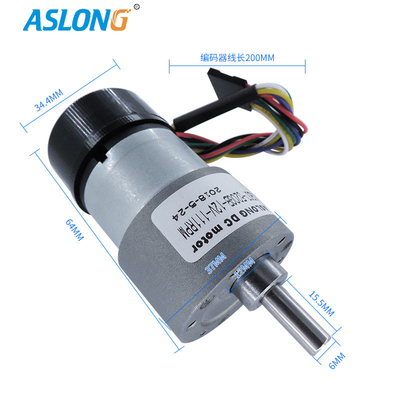 Aslong Jgb37 520 gb Elektryczny enkoder z przekładnią DC 1600 obr./min
