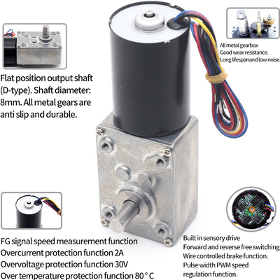 Silnik bezszczotkowy prądu stałego A58-3650 24V 16-470RPM 58 * 40mm Worm Gear Brushless Reduction Motor