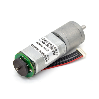 Mały Encoder Dc Sprzęgłowy Motor JGA20-180B 12V 258RPM 1:31 Mikromotory Encoder Dc Motor Piszcz
